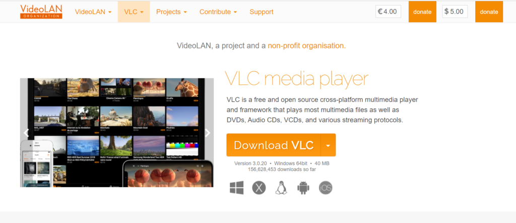 VLC windows apps