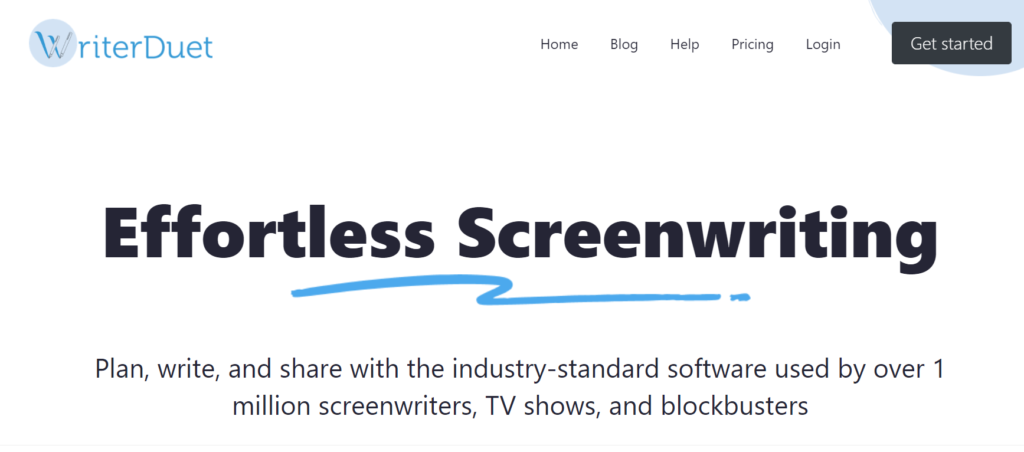 WriterDuet screenwriting software
